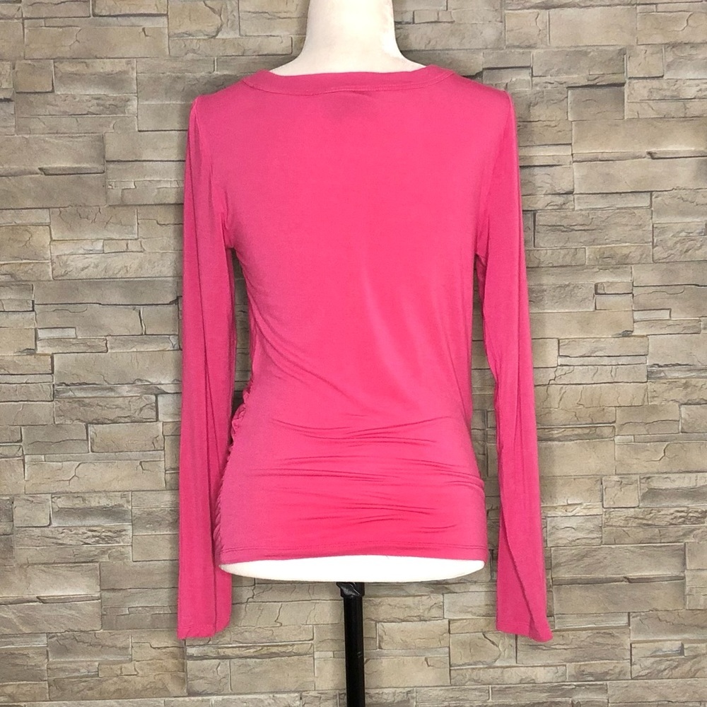 Anthropologie pink crossover top - Picture 5 of 6